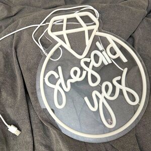 “Neon” bridal sign